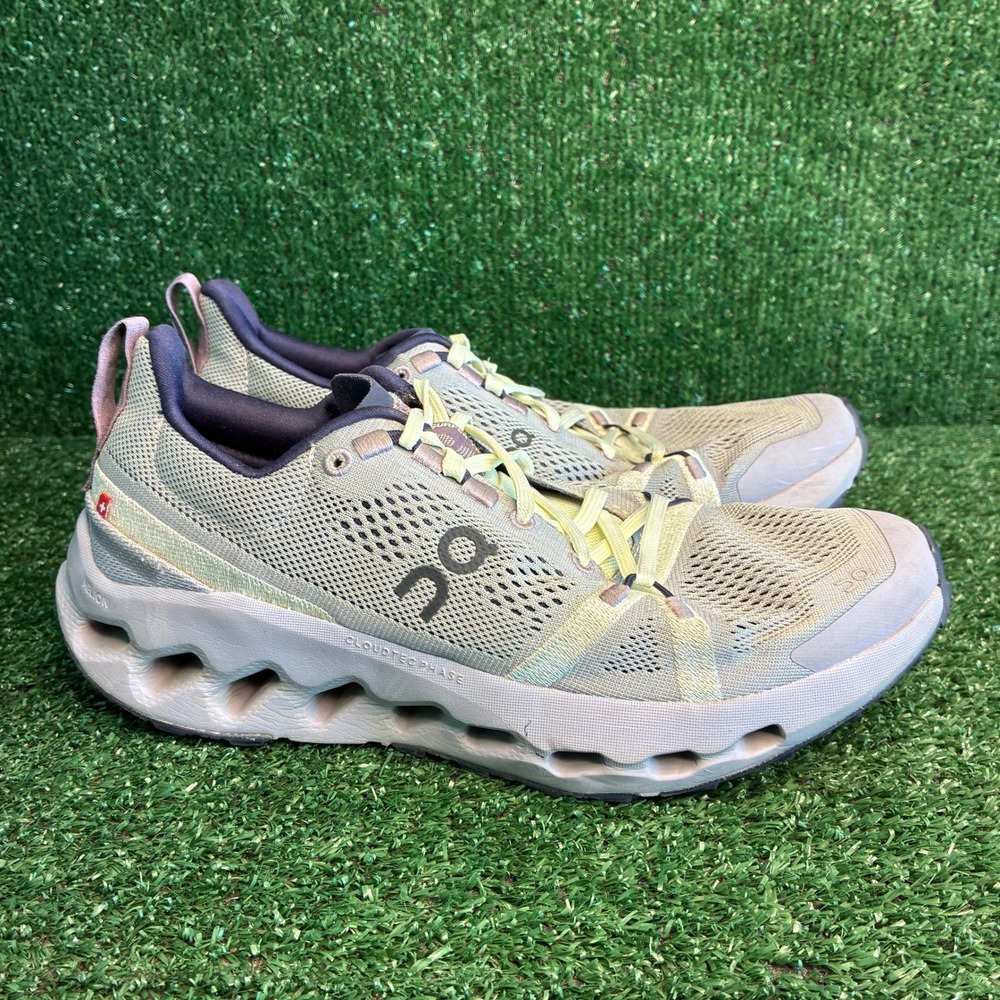 On Cloudsurfer Trail Missiongrip CloudTec Phase Running Sneakers Green Womens 9